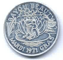 frog  mardi gras coin